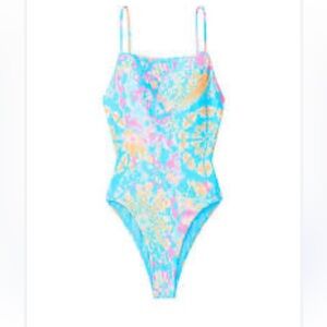 Victoria's Secret Blue and Pink One Piece Swimsuit
